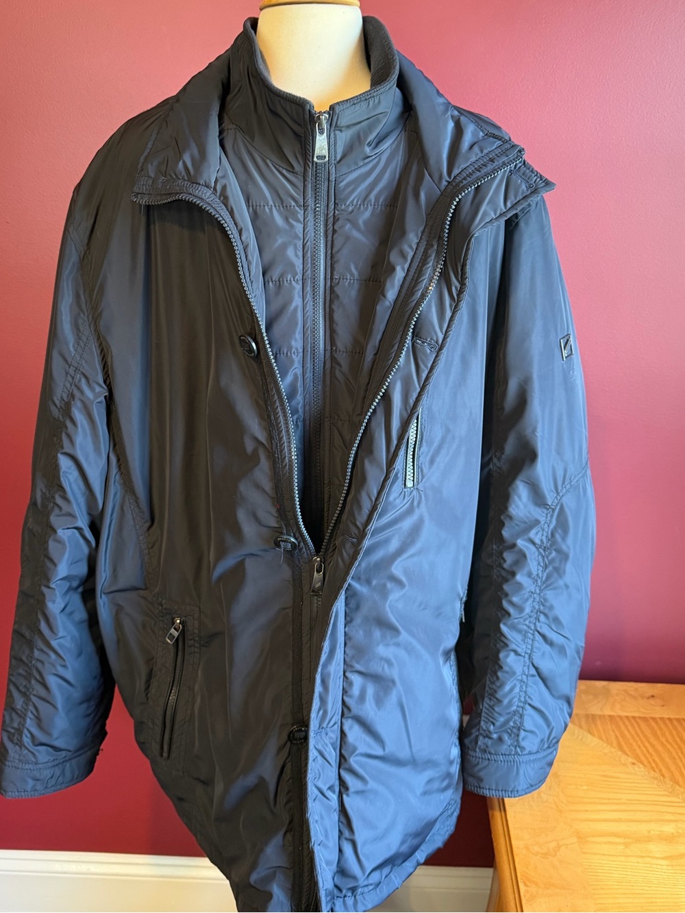 Daniel hechter Men's navy Insulated Zip-Front Jacket Sz XXL